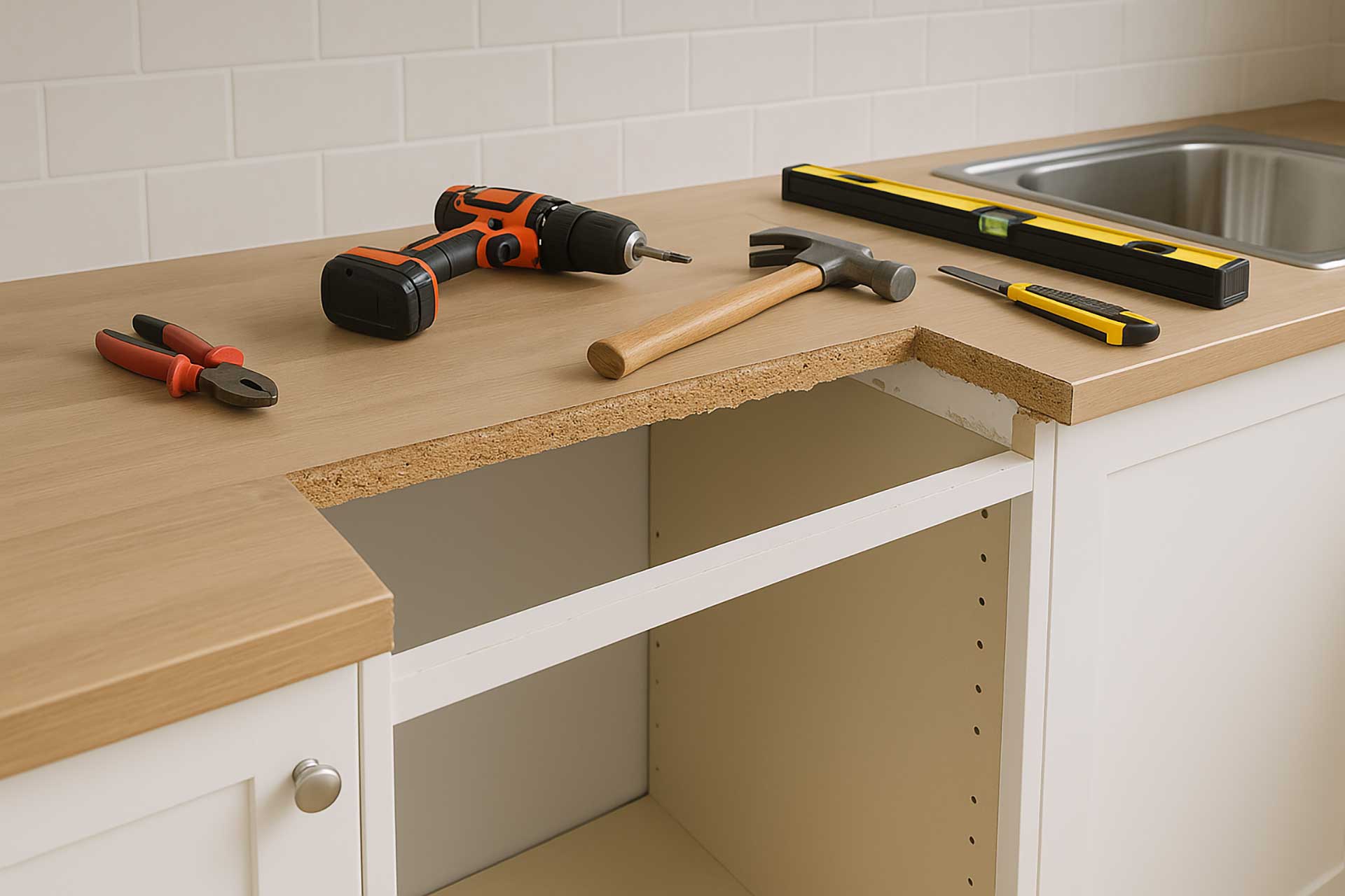 How to replace kitchen worktops