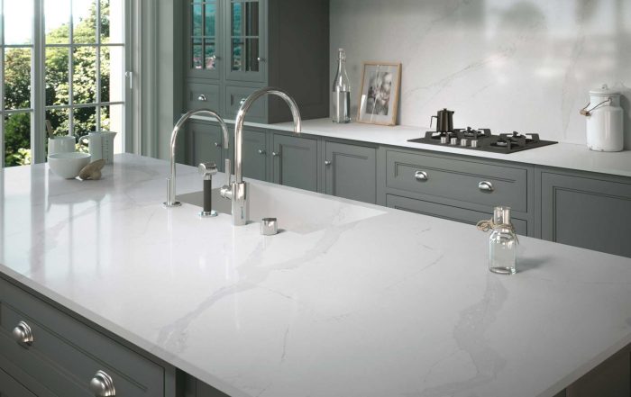 Silesteon Calacatte Quartz Kitchen Surface Worktop